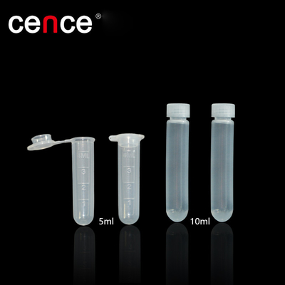 5ml và 10ml ống ly tâm tốc độ cao làm bằng PPCO để phân loại ly tâm