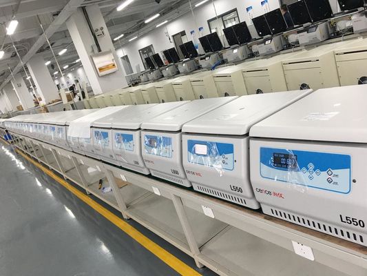 Máy ly tâm phòng thí nghiệm L550 Cence, 5310xg RCF tối đa, Dung tích 4x500ml, Độ ồn thấp <65dB(A), Máy ly tâm tốc độ thấp để bàn